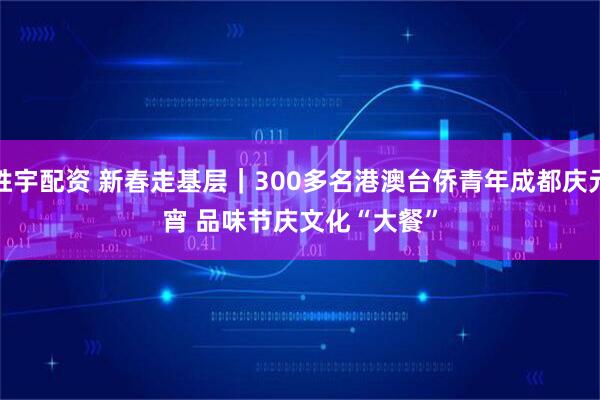 胜宇配资 新春走基层｜300多名港澳台侨青年成都庆元宵 品味节庆文化“大餐”